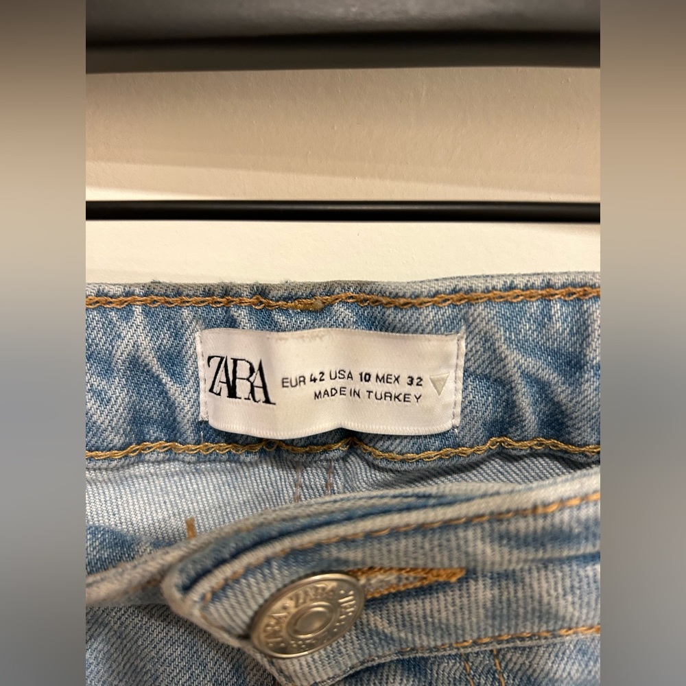 Zara Blue Ripped Jeans - Picture 2 of 3